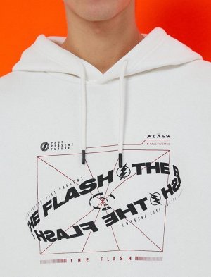 Толстовка оверсайз с капюшоном The Flash с завышенной талией, лицензированная, с принтом