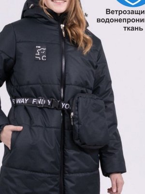 102186/2 (черный) Пальто для девочки