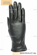Перчатки женские Crosh SWW-034 кожаные, подклад вязанная шерсть. Подходят для сенсорных экранов.