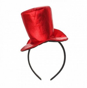 Ободок Шляпка цвет красный