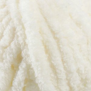 Плюшевая пряжа для вязания спицами, крючком ALIZE, Softy mega, 100% микрополиэстер, 70 м/100 г, (62 св. молочный)