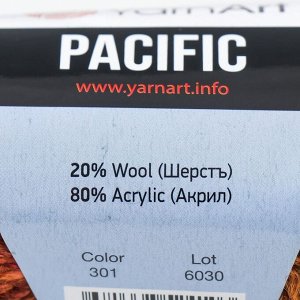Пряжа "Pacific" 80 акрил, 20% шерсть 200м/50г (301)