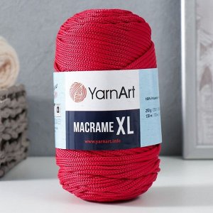 Пряжа "Macrame XL" 100% полиэстер 130м/250г (143 вишня)