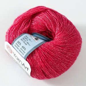 Пряжа "Silky Wool" 35% силк район, 65% мерино. вул 190м/25г (333 вишня)