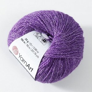 Пряжа "Silky Wool" 35% силк район, 65% мерино. вул 190м/25г (334 фиолетовый)