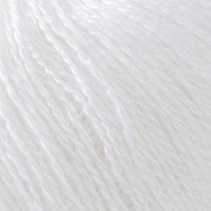 Пряжа "Silky Wool" 35% силк район, 65% мерино. вул 190м/25г (347 белый)