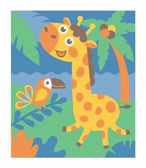 Набор для творчества. Песочная фреска "Жираф" (7 цветов, 188х217 мм)