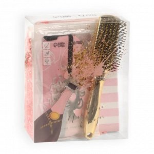 Подарочный набор «LOVE», 3 предмета: массажная расчёска, маска для сна, ежедневник, цвет МИКС