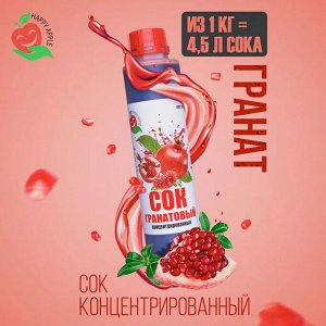 Сок гранатовый концентрированный бутылка 1кг