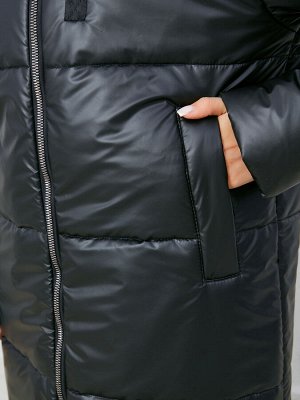 Пальто утеплённое стёганое с капюшоном, Пальто 221402-4702
