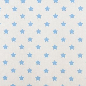 Ткань на отрез поплин 150 см 390А/3 Звездочки цвет голубой