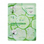 3W Тканевая маска для лица, огурец &quot;Fresh Cucumber Mask Sheet&quot; 23мл, 1*600 шт Арт-70082/82145