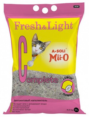 А-Соли FRESH&LIGHT Complete Лимон наполнитель комкующийся с ручкой 5л/4кг