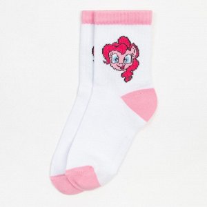 Носки для девочки «Пинки Пай», My Little Pony, 14-16 см, цвет белый
