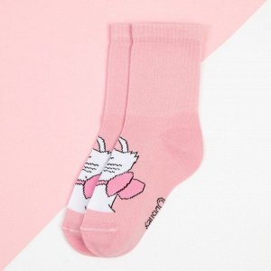 Носки для девочки «Мари", Коты Аристократы, DISNEY, 14-16 см, цвет розовый