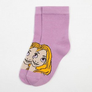 Носки для девочки «Рапунцель", Принцессы, DISNEY, 14-16 см, цвет фиолетовый