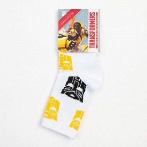 Носки для мальчика Transformers, 14-16 см, цвет белый