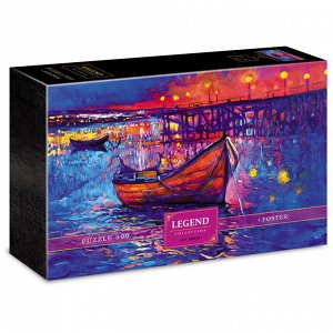 Пазл 500 эл. Hatber Premium ""Legend Art Series. Вечерняя гавань"", подарочная коробка + Постер