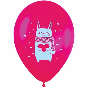 Воздушный шар, 1шт., М12/30см, MESHU ""Kids friends"", пастель, ассорти