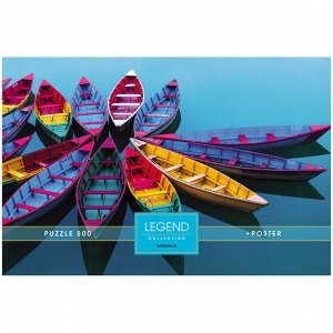 Пазл 500 эл. Hatber Premium ""Legend Art Series. Яркие лодки"", подарочная коробка + Постер