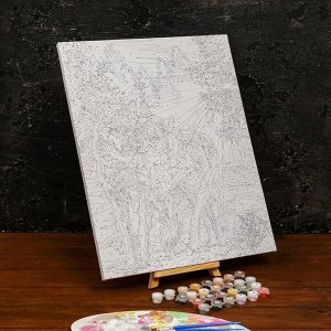 Картина по номерам на холсте с подрамником «Волки» 40x50 см