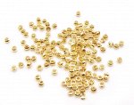 Кримпы зажимные Шарики 1,5 мм золотистого цвета. Цена за 50 шт.