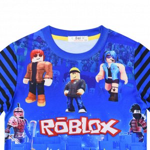 Детская пижама Roblox, цвет синий/черный