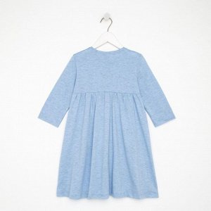 Платье для девочки, цвет голубой/зайчики, рост