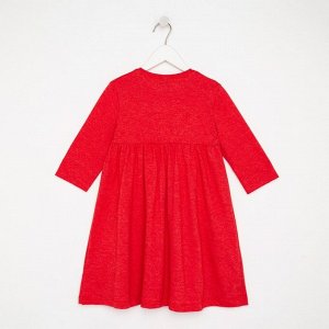 Платье для девочки, цвет красный/зайчики, рост