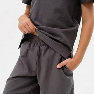 Комплект для мальчика (рубашка, шорты) MINAKU: Cotton Collection, серый.