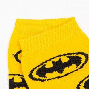 Носки «Batman», цвет жёлтый/чёрный, размер 23