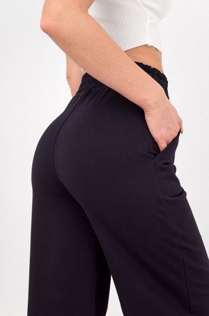 Женские брюки-палаццо из футера двухнитки