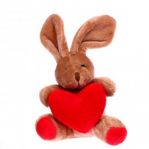 Мягкая игрушка «Заяц», сердечко, на подвеске, цвета МИКС