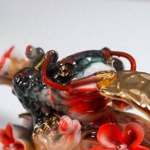 Нэцке керамика "Две жабы на ветке сакуры" 8х6,5х16 см