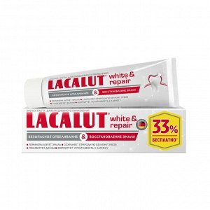 Зубная паста Lacalut White & Repair 100мл (+ 33% бесплатно )