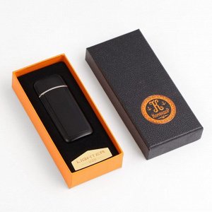 Зажигалка электронная "100% Мужик", USB, спираль, 3 х 7.3 см, черная