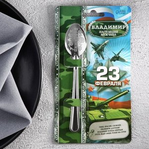 Ложка чайная именная «Владимир», 3x14 см