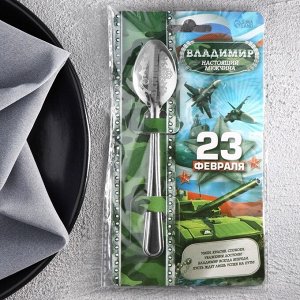 Ложка чайная именная «Владимир», 3x14 см