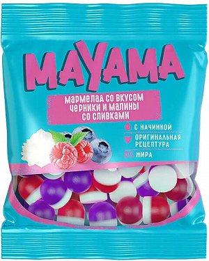 Mayama Мармелад жевательный "Черника и малина со сливками" 70 г