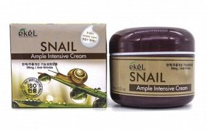 Ekel Крем для лица с экстрактом муцина улитки Snail Ample Intensive Cream, 100 гр