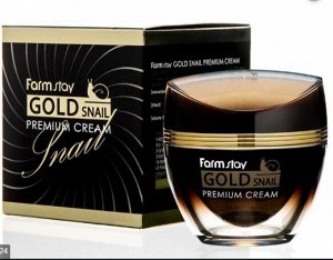 Farm Stay Антивозрастной крем с улиточным муцином с осветляющим эффектом Gold Premium Cream Snail , 50мл