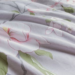 Viva home textile Комплект постельного белья Делюкс Сатин на резинке LR436
