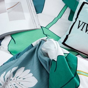 Viva home textile Комплект постельного белья Делюкс Сатин на резинке LR405