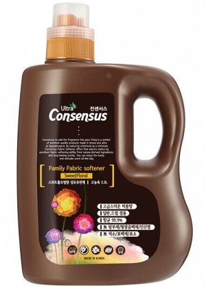 Кондиционер для белья концентрированный с ароматом сладких цветов Consensus 3300мл, бутылка