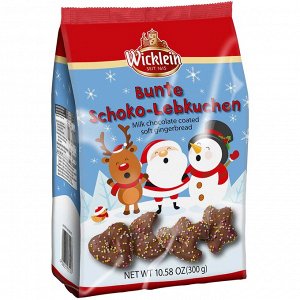 Wicklein Bunte Schoko-Lebkuchen, шоколадные пряники, 300g