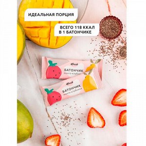Батончик фруктово-ягодный "Манго-Клубника" 4fresh FOOD, 35 г