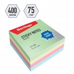 Самоклеящийся блок Berlingo &quot;Ultra Sticky&quot;, 75*75мм, 400л, 4 пастельных цвета