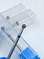 Фреза алмазная шар (синяя)  d=0.35мм для маникюра