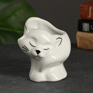 Стакан под зубную щётку «Кошка», 8x10x12 см, фарфор