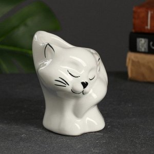 Стакан под зубную щётку «Кошка», 8x10x12 см, фарфор